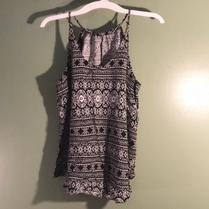 Black and white pattern tank
